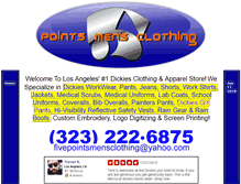 Tablet Screenshot of fivepointsworkwear.com